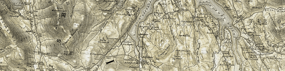 Old map of Flashader in 1909