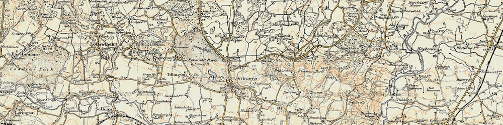 Old map of Flathurst in 1897-1900