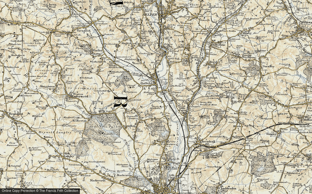 Old Map of Historic Map covering Bunker's Hill in 1902-1903
