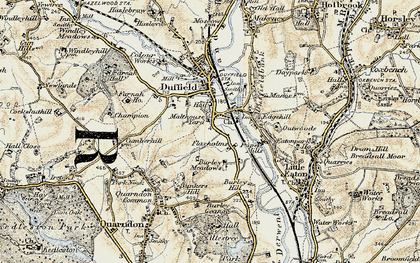Old map of Burley Grange in 1902-1903