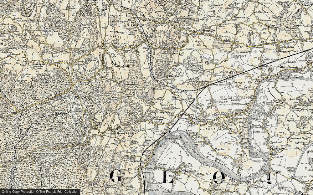 Old Map of Flaxley, 1899-1900 in 1899-1900