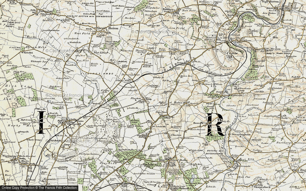 Old Map of Flaxton, 1903-1904 in 1903-1904