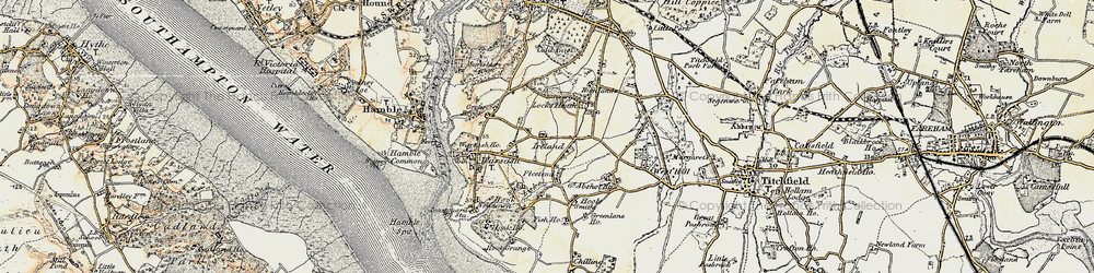 Old map of Fleetend in 1897-1899