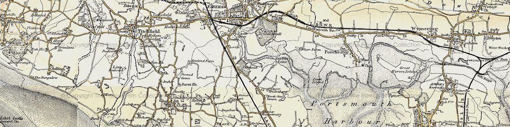 Old map of Fleetlands in 1897-1899