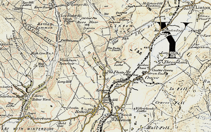 Old map of Winterburn Reservoir in 1903-1904
