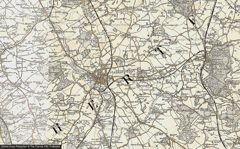 Old Map of Fleetville, 1898 in 1898