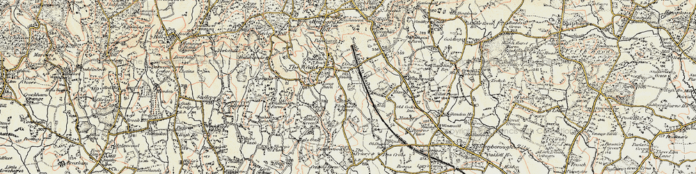 Old map of Fletcher's Green in 1897-1898
