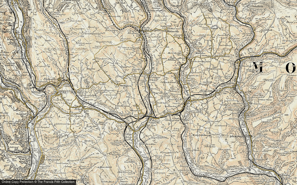 Old Map of Fleur-de-lis, 1899-1900 in 1899-1900