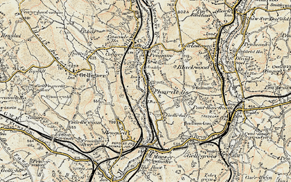 Old map of Fleur-de-lis in 1899-1900