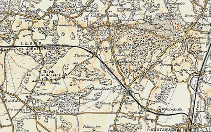 Old map of Flexford in 1897-1909