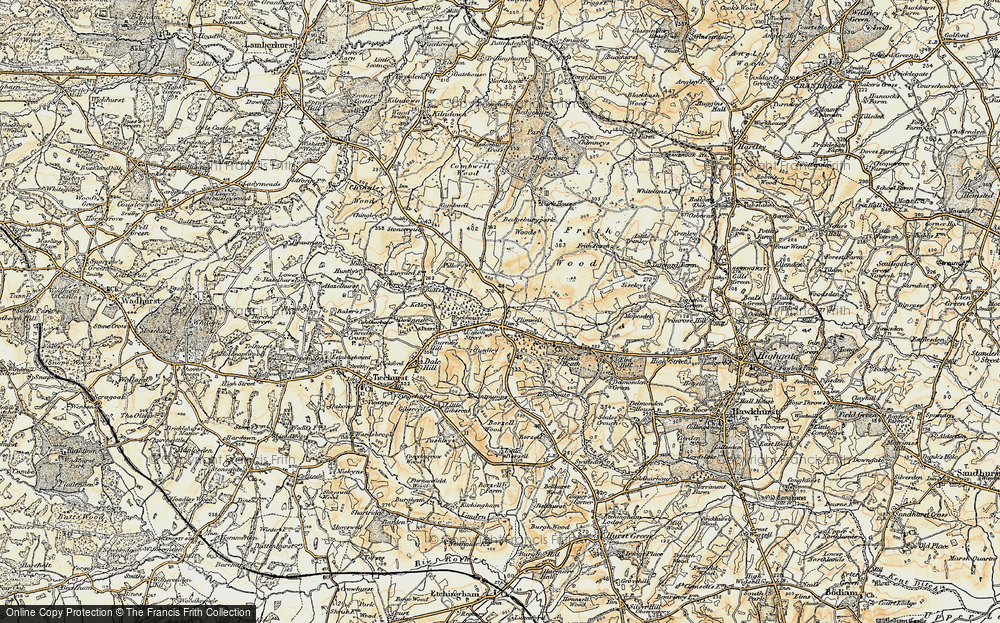 Old Map of Flimwell, 1898 in 1898