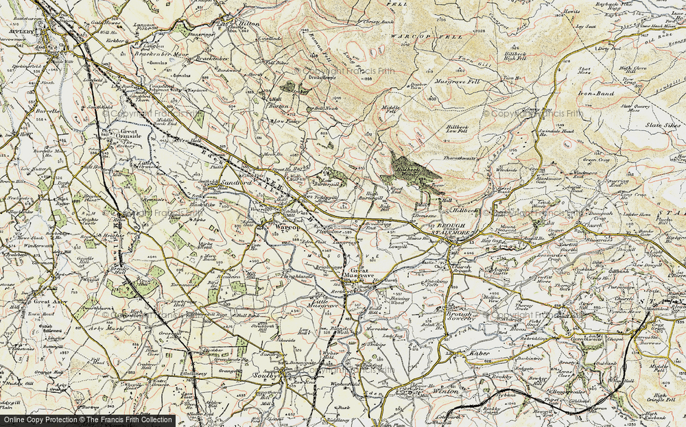 Old Map of Historic Map covering Bale Hill in 1903-1904