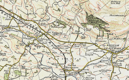 Old map of Brough Hill in 1903-1904