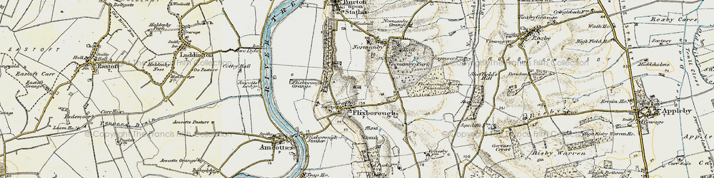 Old map of Flixborough in 1903