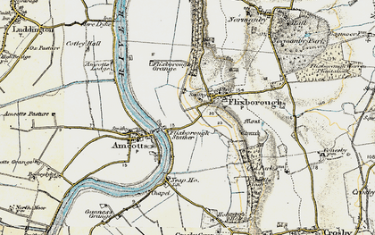 Old map of Flixborough Stather in 1903