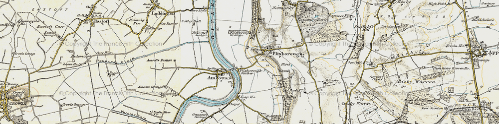 Old map of Flixborough Stather in 1903
