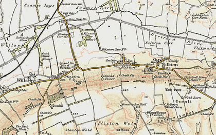 Old map of Flixton in 1903-1904