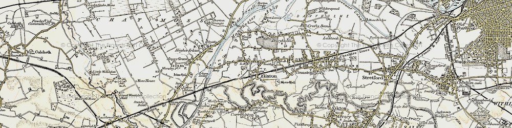 Old map of Flixton in 1903