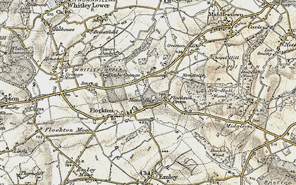 Old map of Flockton in 1903