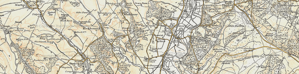 Old map of Whitsbury Common in 1897-1909
