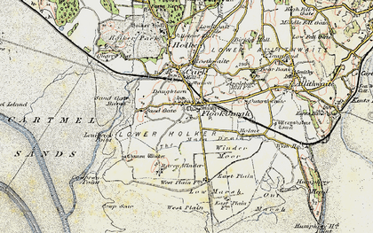 Old map of Flookburgh in 1903-1904