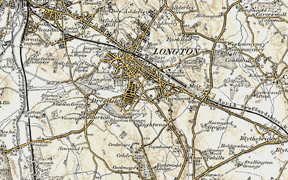Old map of Florence in 1902