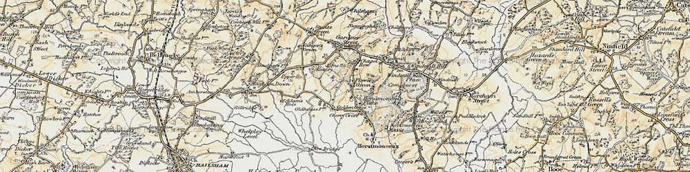 Old map of Herstmonceux Place in 1898