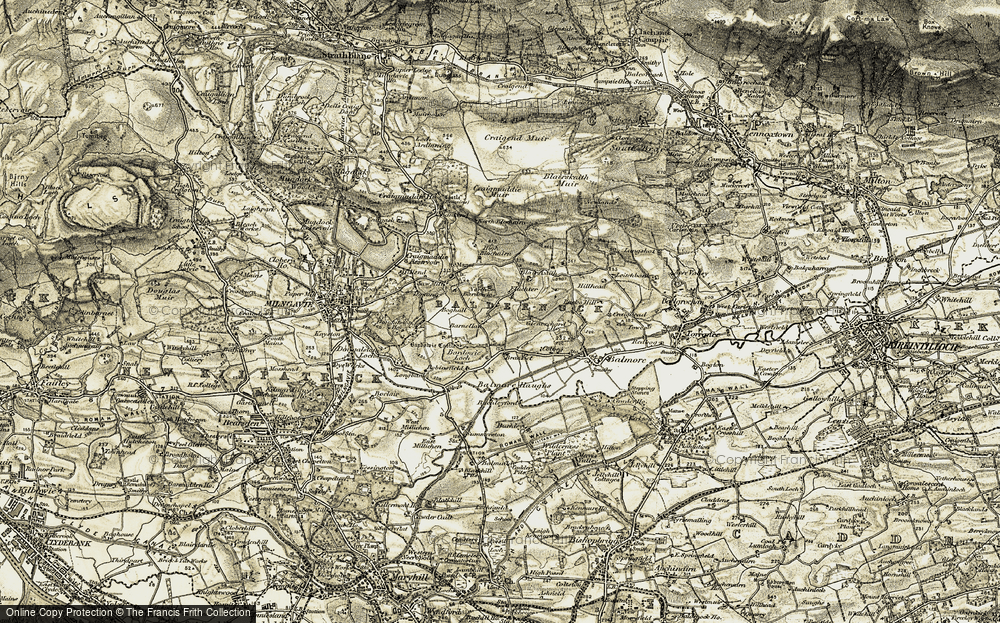 Old Map of Historic Map covering Barnellan in 1904-1907