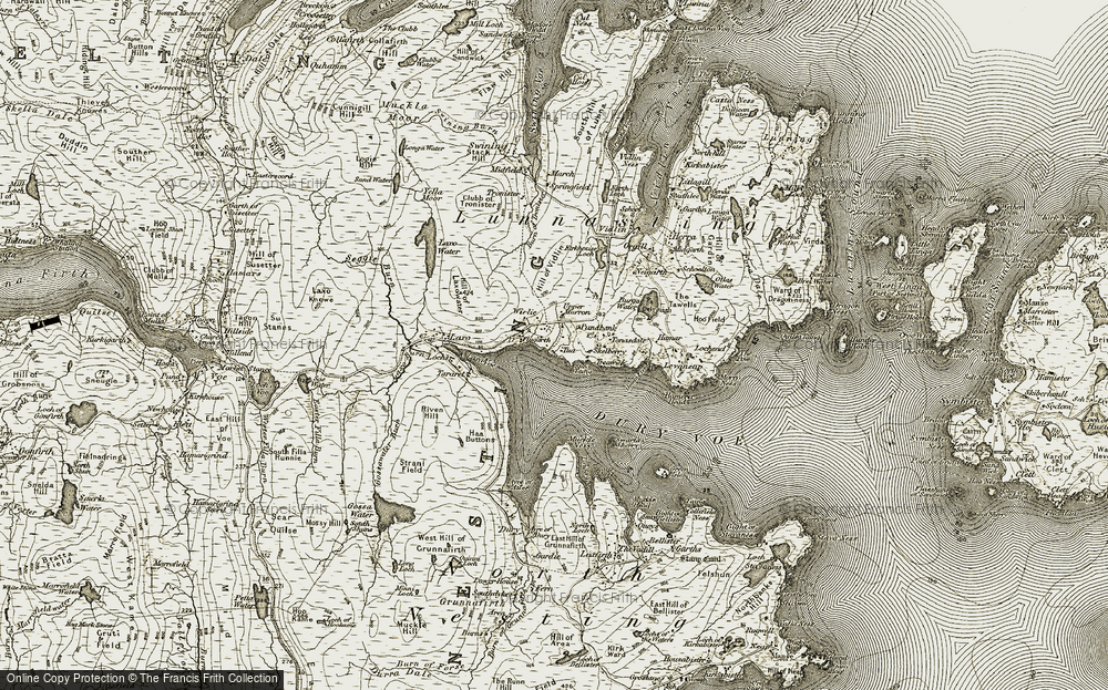 Old Map of Flugarth, 1911-1912 in 1911-1912