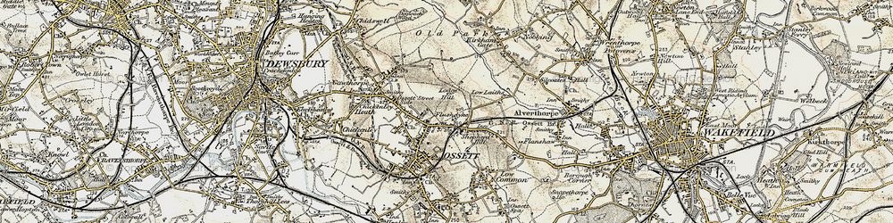Old map of Flushdyke in 1903