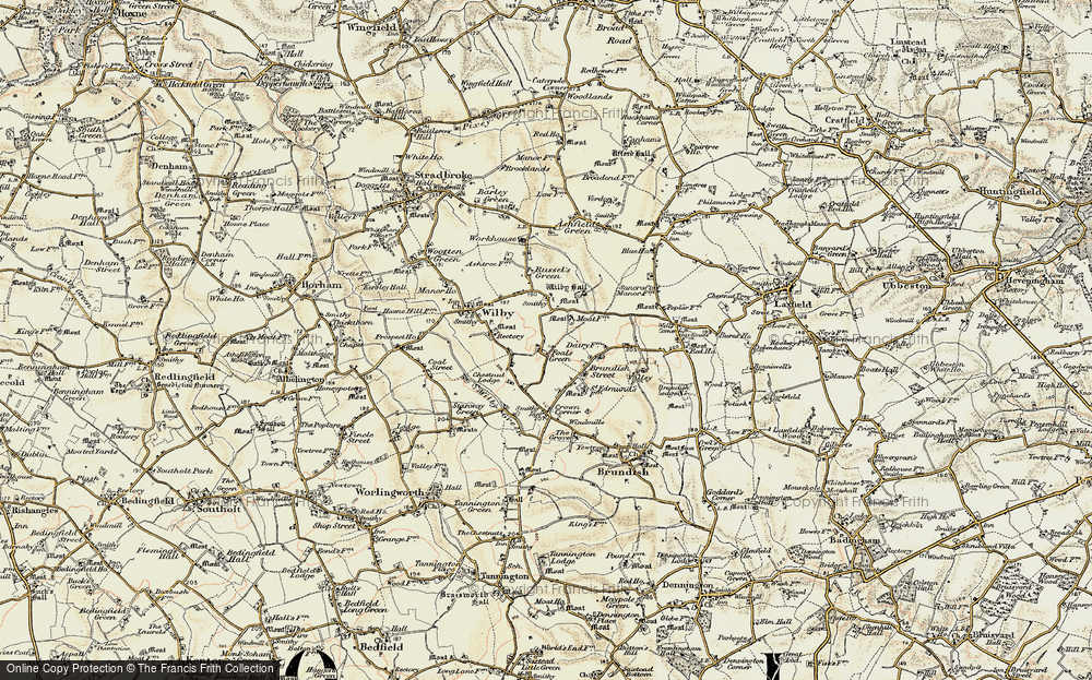 Old Map of Foals Green, 1901 in 1901
