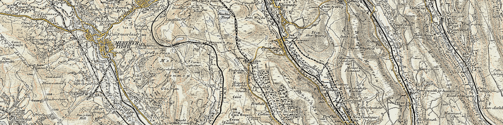 Old map of Fochriw in 1899-1900