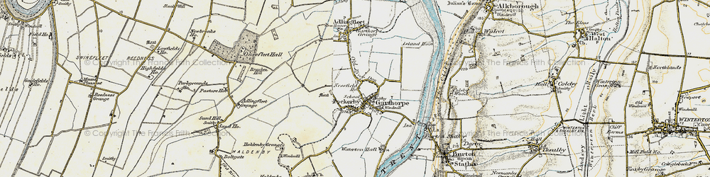 Old map of Fockerby in 1903