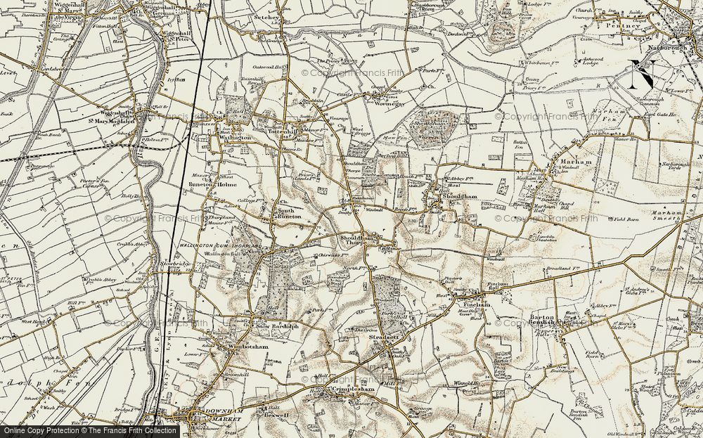 Old Map of Fodderstone Gap, 1901-1902 in 1901-1902