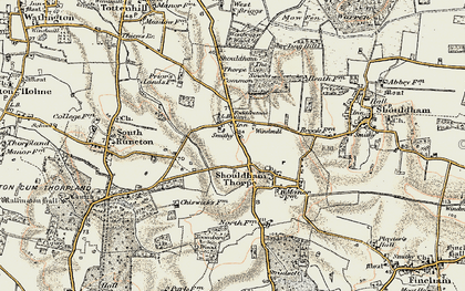 Old map of Fodderstone Gap in 1901-1902