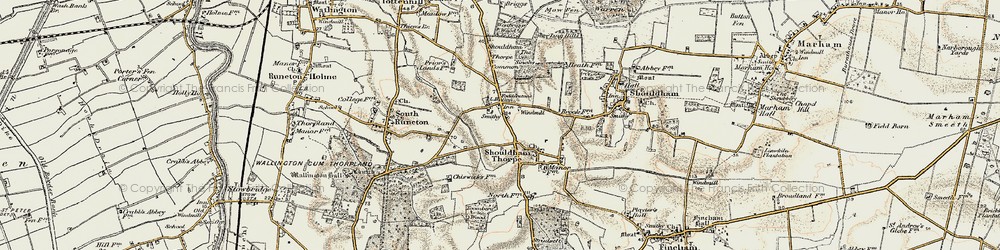 Old map of Fodderstone Gap in 1901-1902