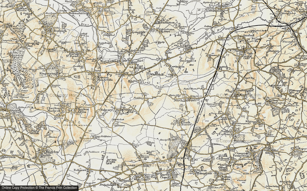 Old Map of Foddington, 1899 in 1899