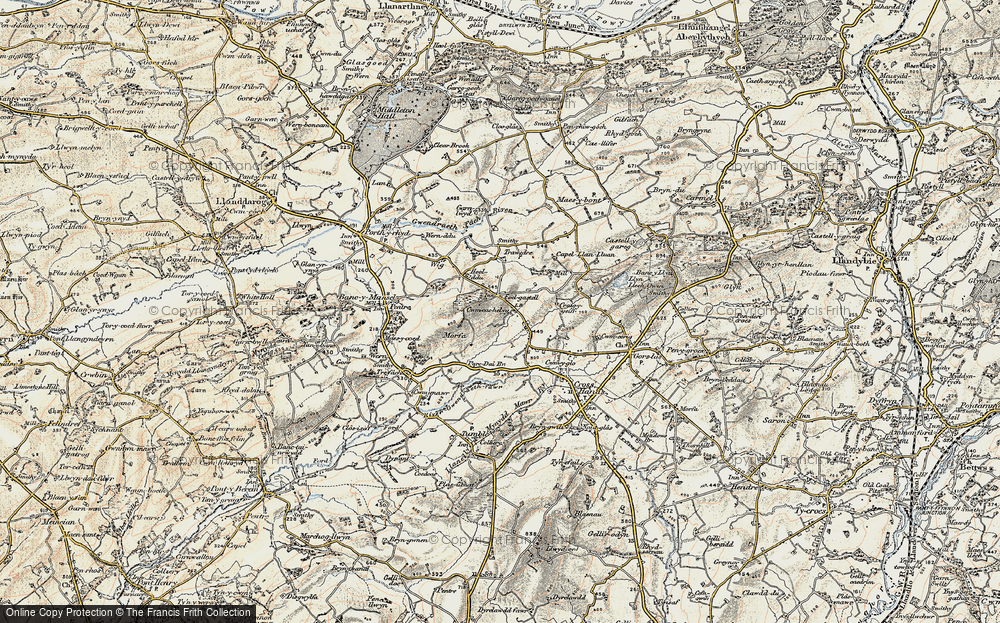 Old Map of Foel-gastell, 1900-1901 in 1900-1901