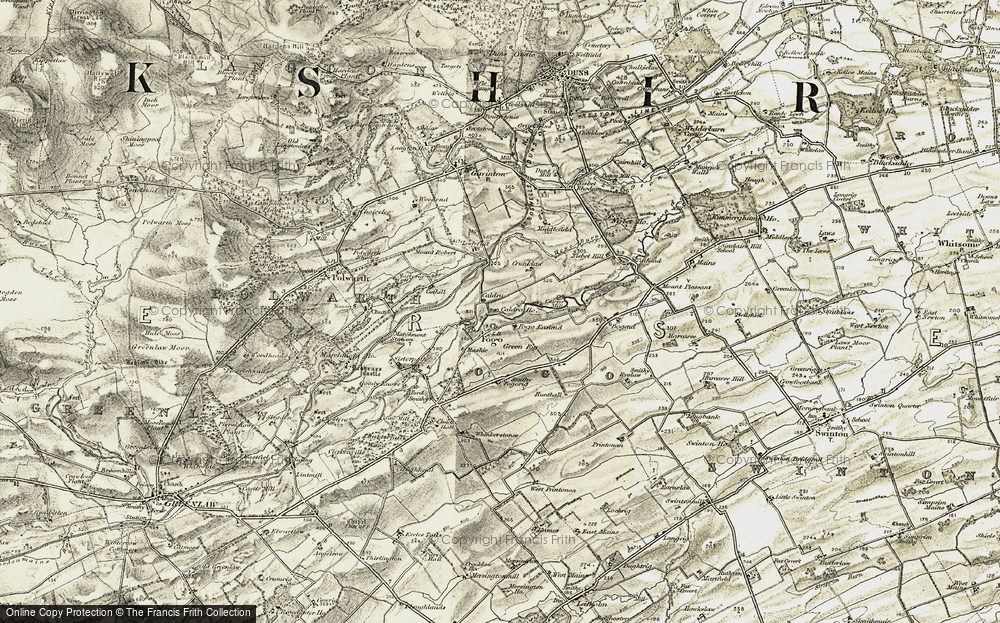 Old Map of Historic Map covering Bogend in 1901-1904