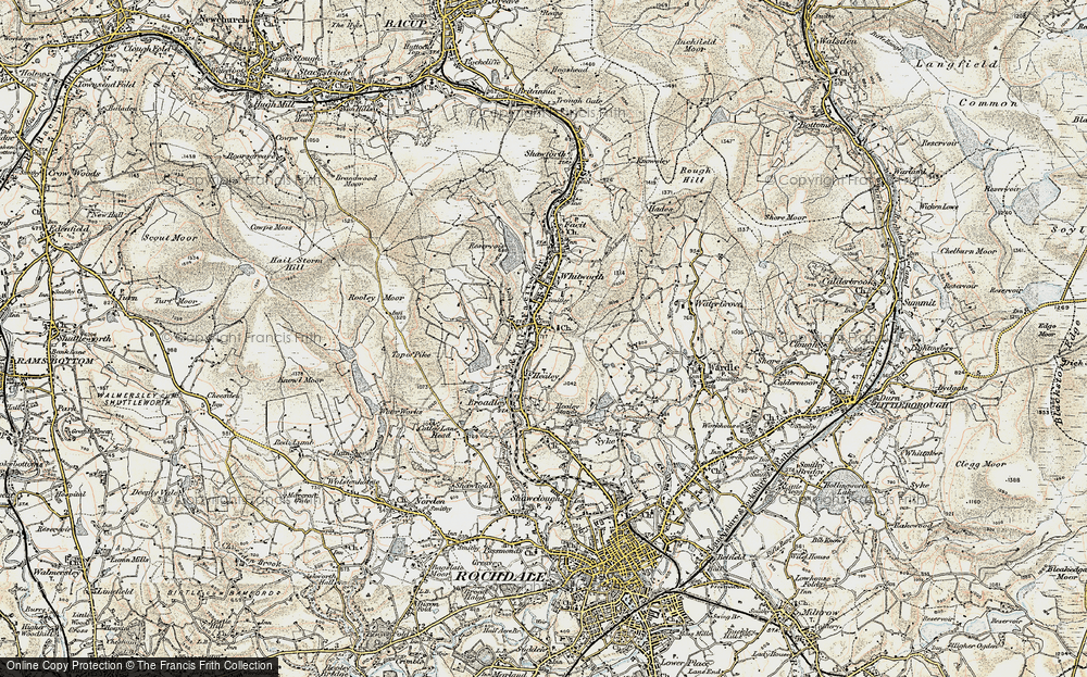 Old Map of Fold Head, 1903 in 1903