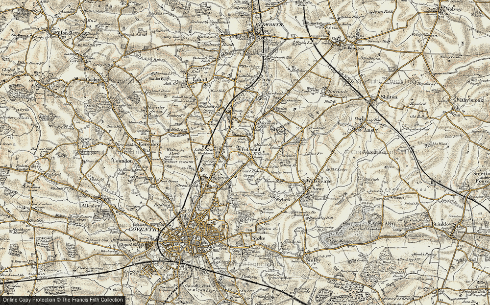Old Map of Foleshill, 1901-1902 in 1901-1902