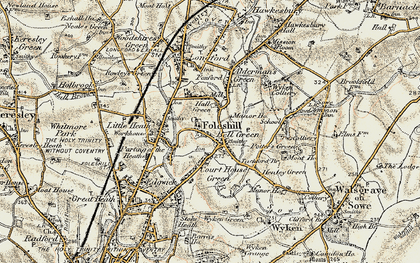 Old map of Foleshill in 1901-1902