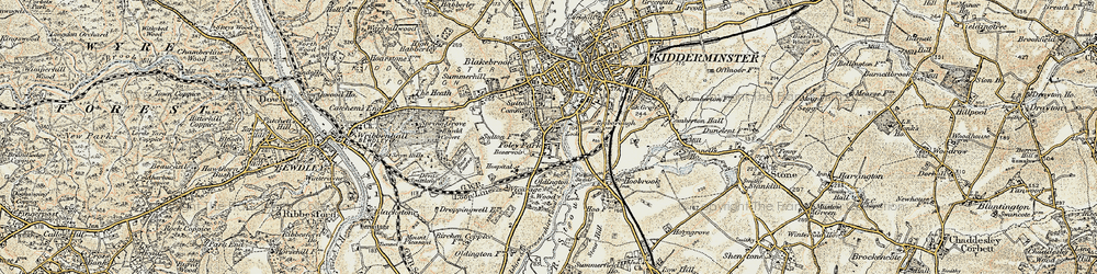 Old map of Foley Park in 1901-1902