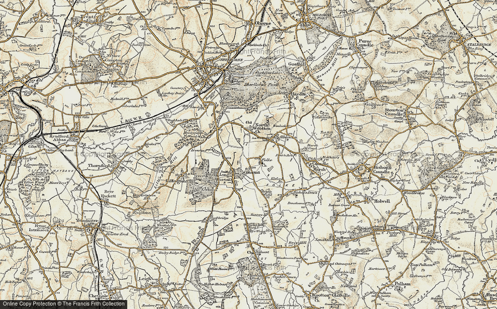 Old Map of Folke, 1899 in 1899