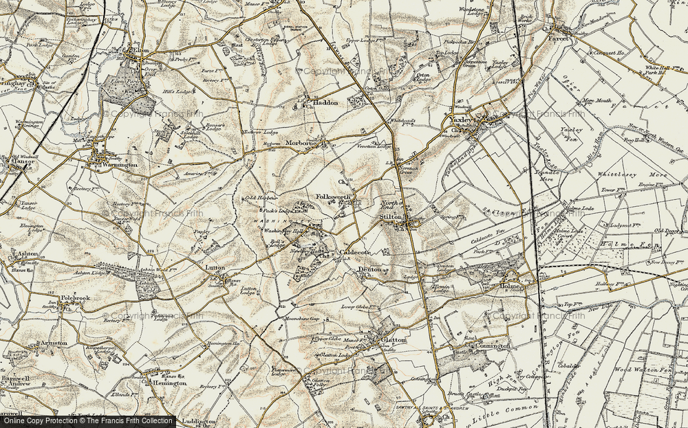 Old Map of Folksworth, 1901 in 1901