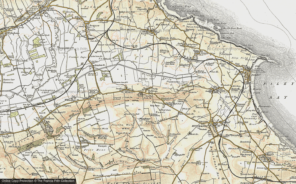 Old Map of Folkton, 1903-1904 in 1903-1904