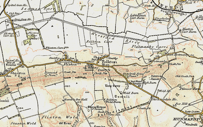 Old map of Folkton in 1903-1904
