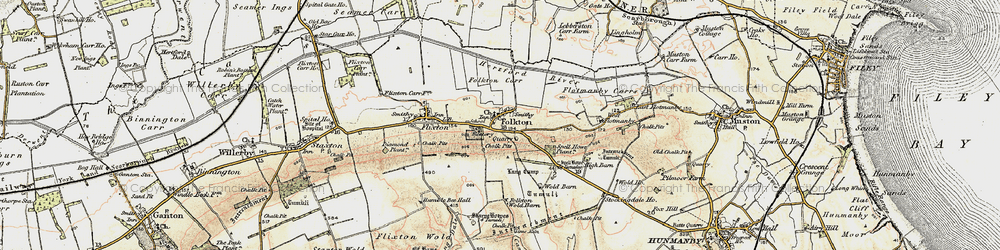 Old map of Folkton in 1903-1904
