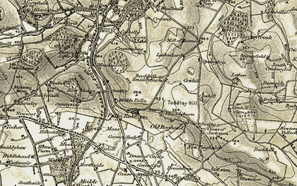 Old map of Toddley Hill in 1909-1910