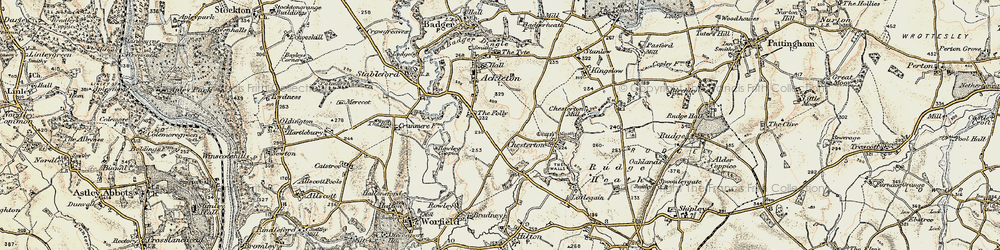 Old map of Folley in 1902